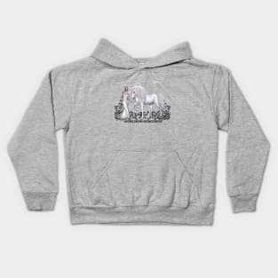 Wonderful fairy with unicorn Kids Hoodie